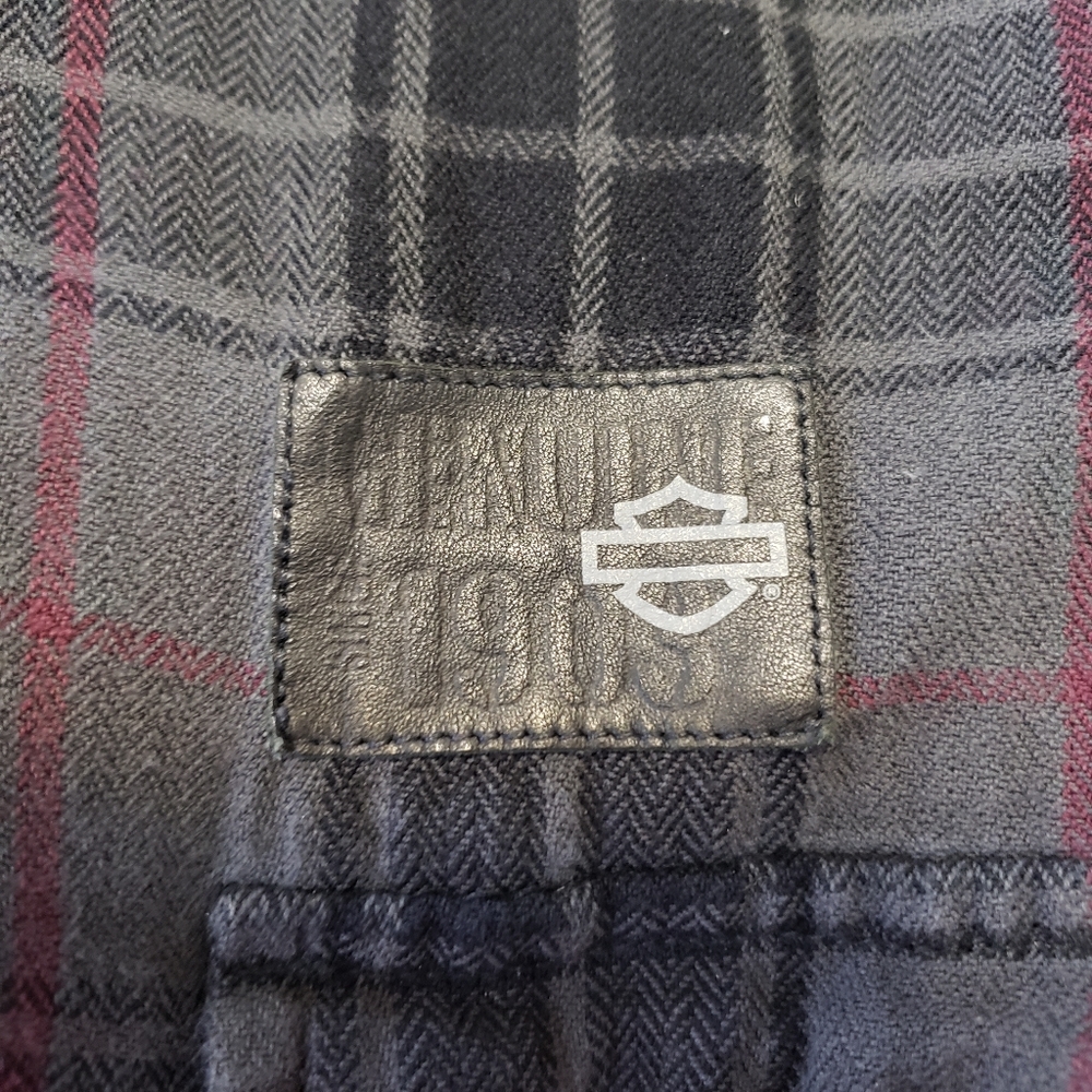 HARLEY-DAVIDSON Plaid Collar Button down shirt XL - Picture 5 of 8